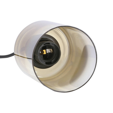 Aspra lampa wisząca czarny 3x60w e27 klosz bursztynowy
