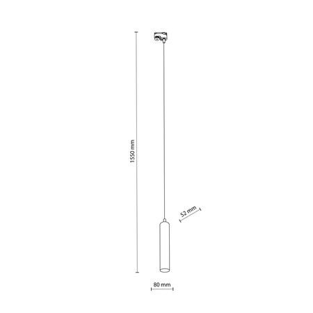Tk Lighting TRACER BLACK  lampa wisząca 1xGU10
