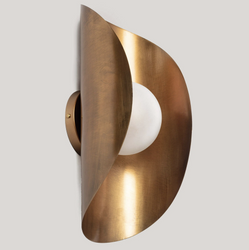 Stylowy  Kinkiet z Metalu i Szkła Ishan II 1xE27 złoty