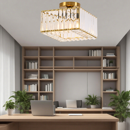 Light prestige Vetro 1 plafon kwadratowy złoty LP-2910/1C GD square