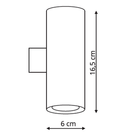 Torre kinkiet czarny LP-108/1W BK