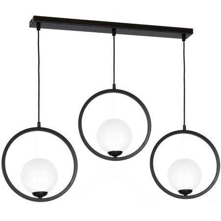 Lampa wisząca BOSTON 3xE14 czarna