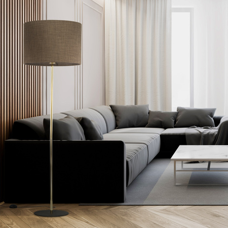 Lampa podłogowa UMBERTO Brown/Gold 1xE27