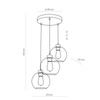 Lampa wisząca CUBUS GRAPHITE 3xE27 koło