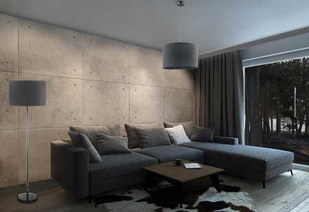 Nowodvorski Lampa podłogowa stojąca szara HOTEL 