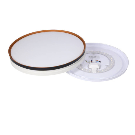 Montana Lampa sufitowa plafon czarny+biały+złoty 24W led 40cm 