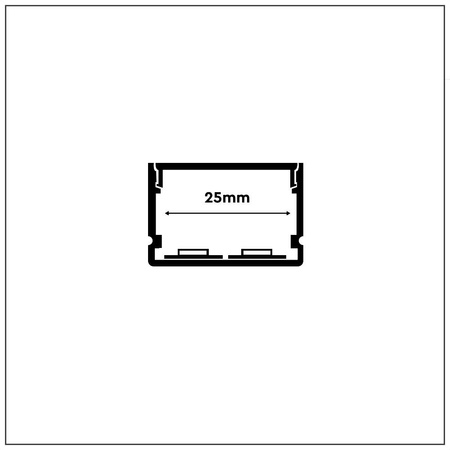 Profil Aluminiowy V-TAC 2mb Anodowany, Klosz Mleczny, Na dwie taśmy VT-8118 5 Lat Gwarancji