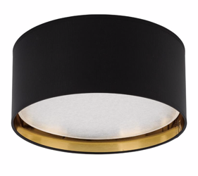 Lampa sufitowa plafon 45cm czarno złoty 4xE27 okrągły