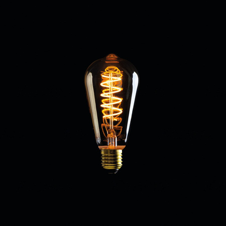Żarówka dekoracyjna LED spirala E27 ST64 5W bardzo ciepła 1800K