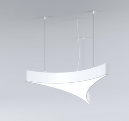 Oprawa MI-SAIL-S, zwieszana, 21W, 3000K, bez zasilacza, 24VDC, IP20, biały lakier mat RAL9010