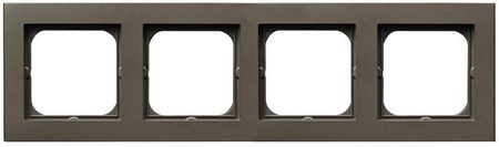 Ramka poczwórna Sonata Ospel Czekoladowy metalik