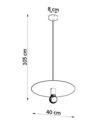 Lampa wisząca FLAVIO czarna