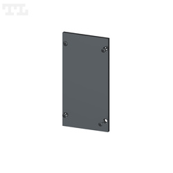 Zaślepka aluminiowa grafit 7016 P22-10 bez otworu (wkręty w komplecie) (nr kat 772210127016)