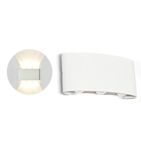 Oprawa Ścienna Góra Dół V-TAC 5W LED Biała IP54 VT-846 3000K 630lm