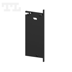 Zaślepka aluminiowa czarna P26-2 LEWE z otworem (wkręty w komplecie) (nr kat 7726215)