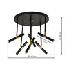 Lampa sufitowa MONZA BLACK / GOLD 5xG9 8W