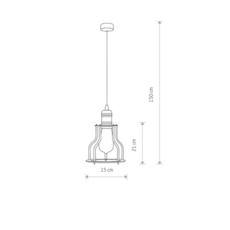 Nowodvorski Lampa wisząca czarna miedź WORKSHOP B 