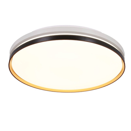 Montana Lampa sufitowa plafon czarny+biały+złoty 24W led 40cm 