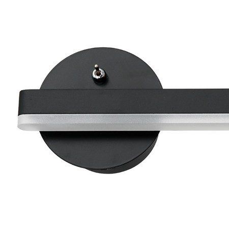 Kinkiet SYDNEY 6W LED BLACK prawy 30cm