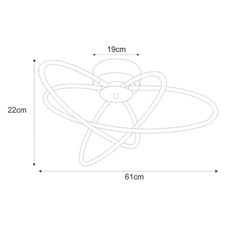 Lampa sufitowa K-8073 z serii LELO