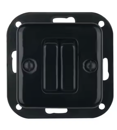 Włącznik ceramiczny podtynkowy żaluzjowy kwadrat czarny bez ramki