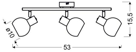 Lampa ścienna candellux mauro 93-61607 listwa e14 led rgb satyna nikiel z pilotem