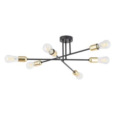 Lampa sufitowa VISTA Gold 6xE27