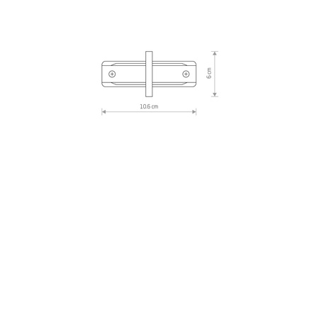 Nowodvorski Złączka do szynoprzewodów biała PROFILE RECESSED STRAIGHT CONNECTOR 