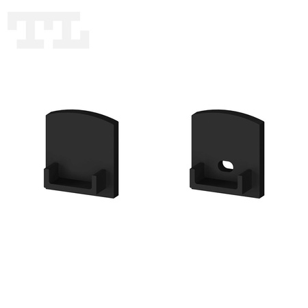 Komplet zaślepek bocznych czarnych P4-4 (1 szt. z otworem, 1 szt bez otworu) (nr kat 7704403)