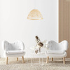 Lampa wisząca BOHO bambusowa 28cm TH1B biała