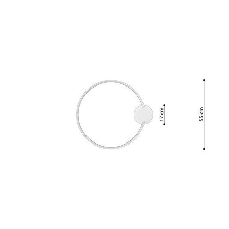 Plafon RIO 55 czarny LED 3000K