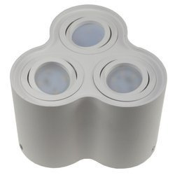 Oprawa sufitowa natynkowa biała potrójna ruchoma aluminium