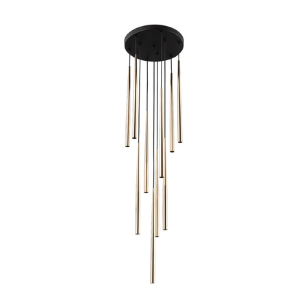 Lampa wisząca PIANO Black/Gold 10xG9