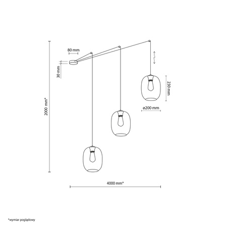 Lampa wisząca ELIO 3xE27