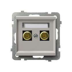 Ospel Sonata Kaszmir Gniazdo głośnikowe pojedyncze GGN-1R/m/82