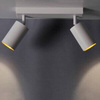 Lampa ścienno-sufitowa MARIBEL 2 GU10 biała + złote pierścienie
