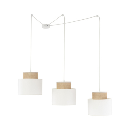 Lampa wisząca Duo White Juta 3xE27