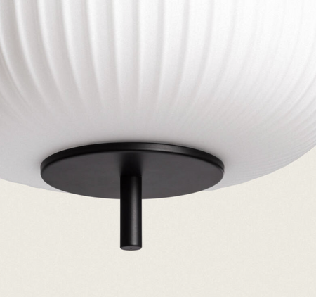Lampa Wisząca z Metalu i Szkła  BECA Oblade biała czarna