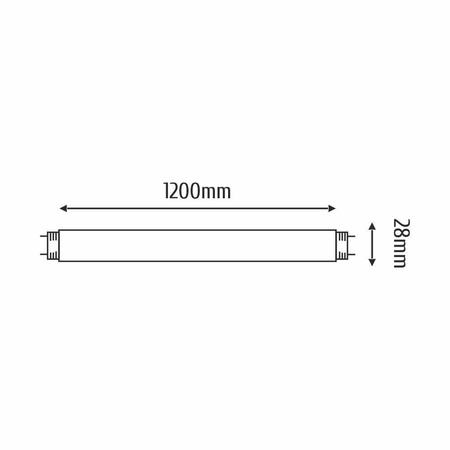 Świetlówka LED TUBA 120cm 18W 2520lm 4000K T8 szkło  INQ