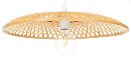 Lampa wisząca boho płaska bambusowa 45cm E27