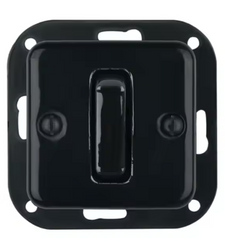 Włącznik ceramiczny podtynkowy pojedynczy kwadrat czarny  bez ramki