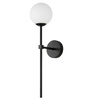 Kinkiet Piruleta czarny IP44 1xG9