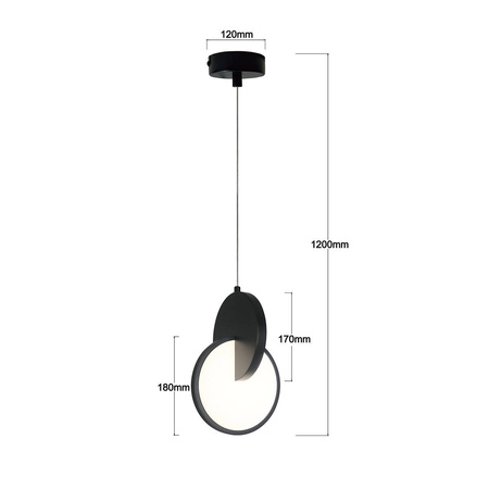 Lampa wisząca Circlo czarna LED CCT