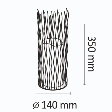 Lampa dekoracyjna Led NYBORG XL czarna 35 cm  IP44 na baterie