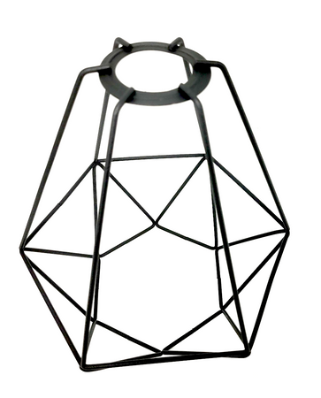 Klosz druciak E27 diament duży 19cm do lamp