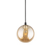 Tk Lighting TRACER BLACK AMBER GLASS lampa wisząca 1xG9