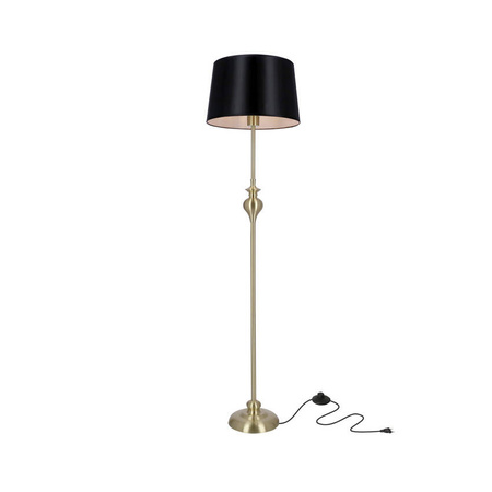 Lampa podłogowa Prima 1xE27 czarny abażur