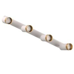 Lampa ścienno-sufitowa ARRAS 4 biało-złota GU10