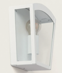 Kinkiet ogrodowy Ścienny Zewnętrzny ze Stali Nierdzewnej Zinnia Loft biały