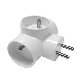 Rozgałęziacz złodziejka 3 gniazdowa z uziemieniem biała